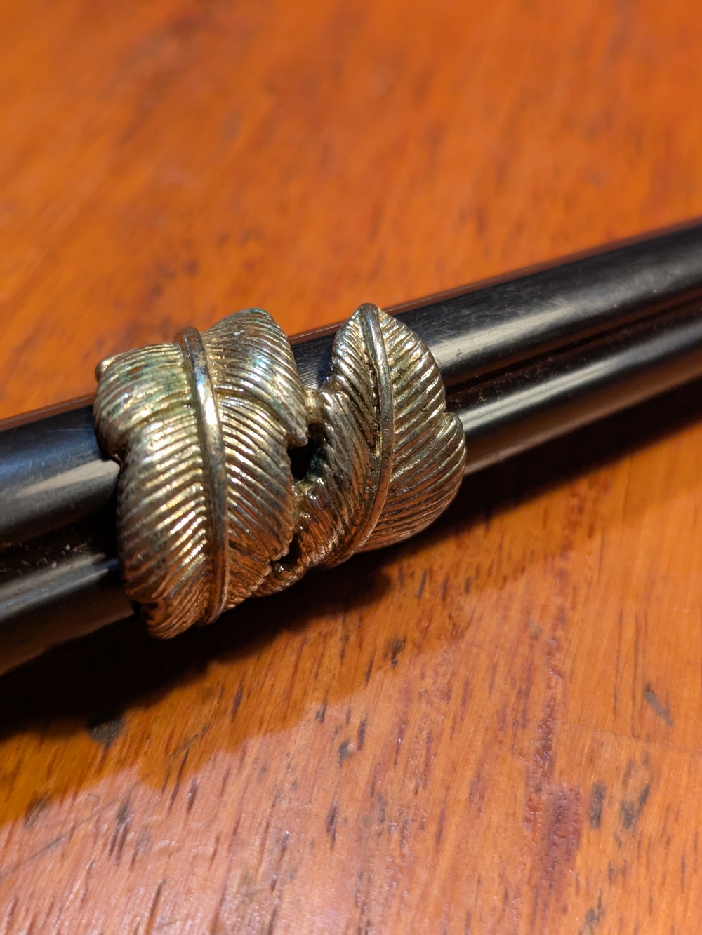 Source Unknown Gold Toned Leaf Wrap Ring